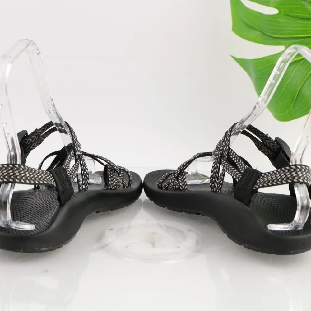 Chaco Womes ZX/2 Sandal Size 9 Black Strappy Toe Loop Adjustable Hike Trail Shoe